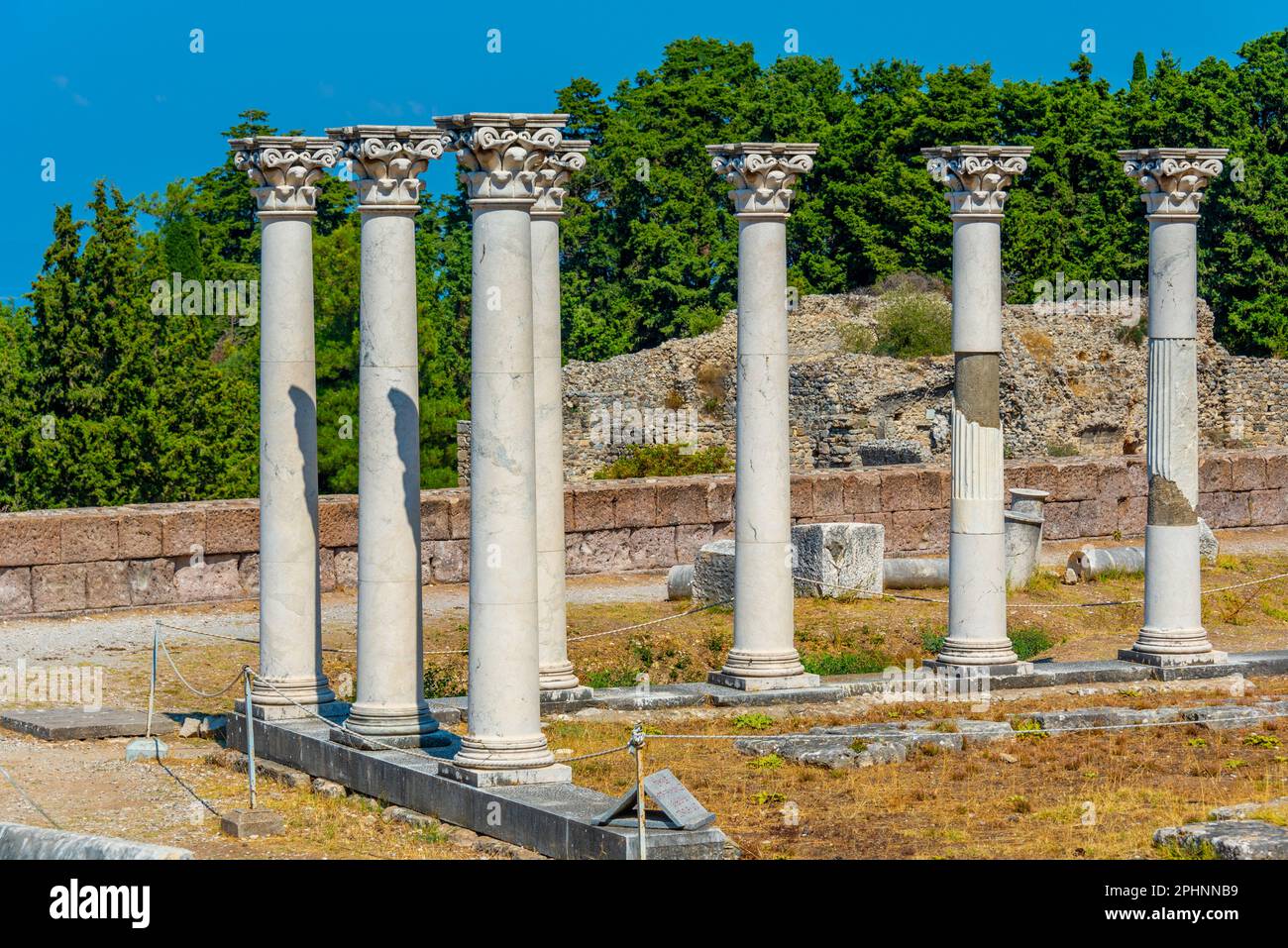Asclepieion antiche rovine in greco isola Kos. Foto Stock