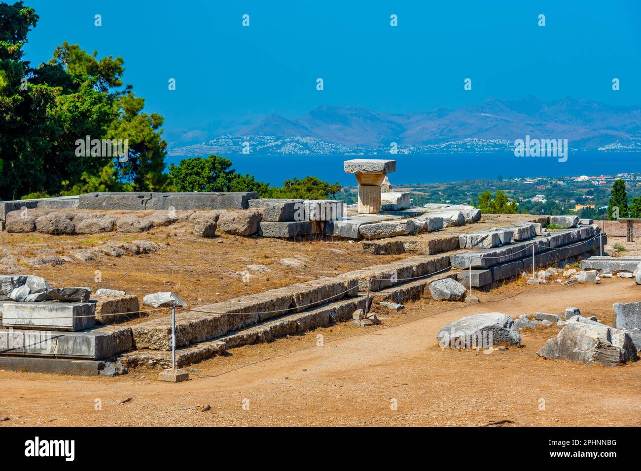 Asclepieion antiche rovine in greco isola Kos. Foto Stock