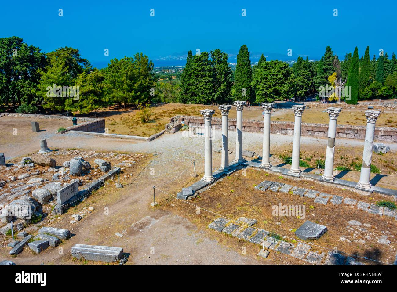 Asclepieion antiche rovine in greco isola Kos. Foto Stock