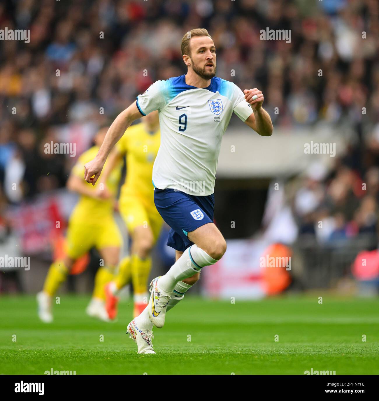 26 Mar 2023 - Inghilterra / Ucraina - Qualifiche UEFA euro 2024 - Gruppo C - Harry Kane di Wembley in Inghilterra durante la partita di qualificazione UEFA euro 2024 Gruppo C al Wembley Stadium, Londra. Foto : Mark Pain / Alamy Live News Foto Stock