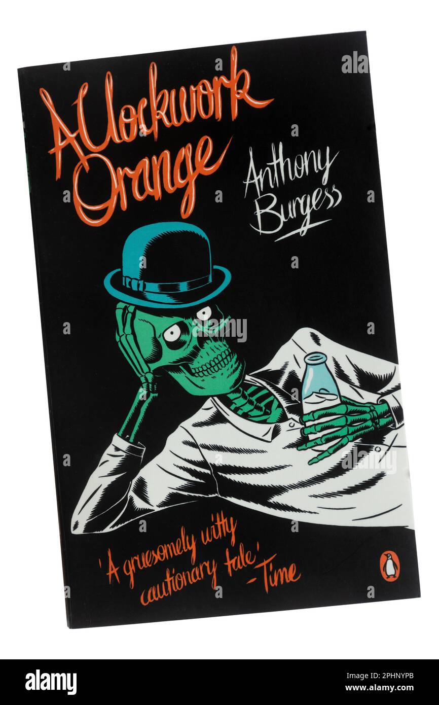 Un libro classico di Clockwork Orange di Anthony Burgess, un romanzo di libri cartacei Foto Stock