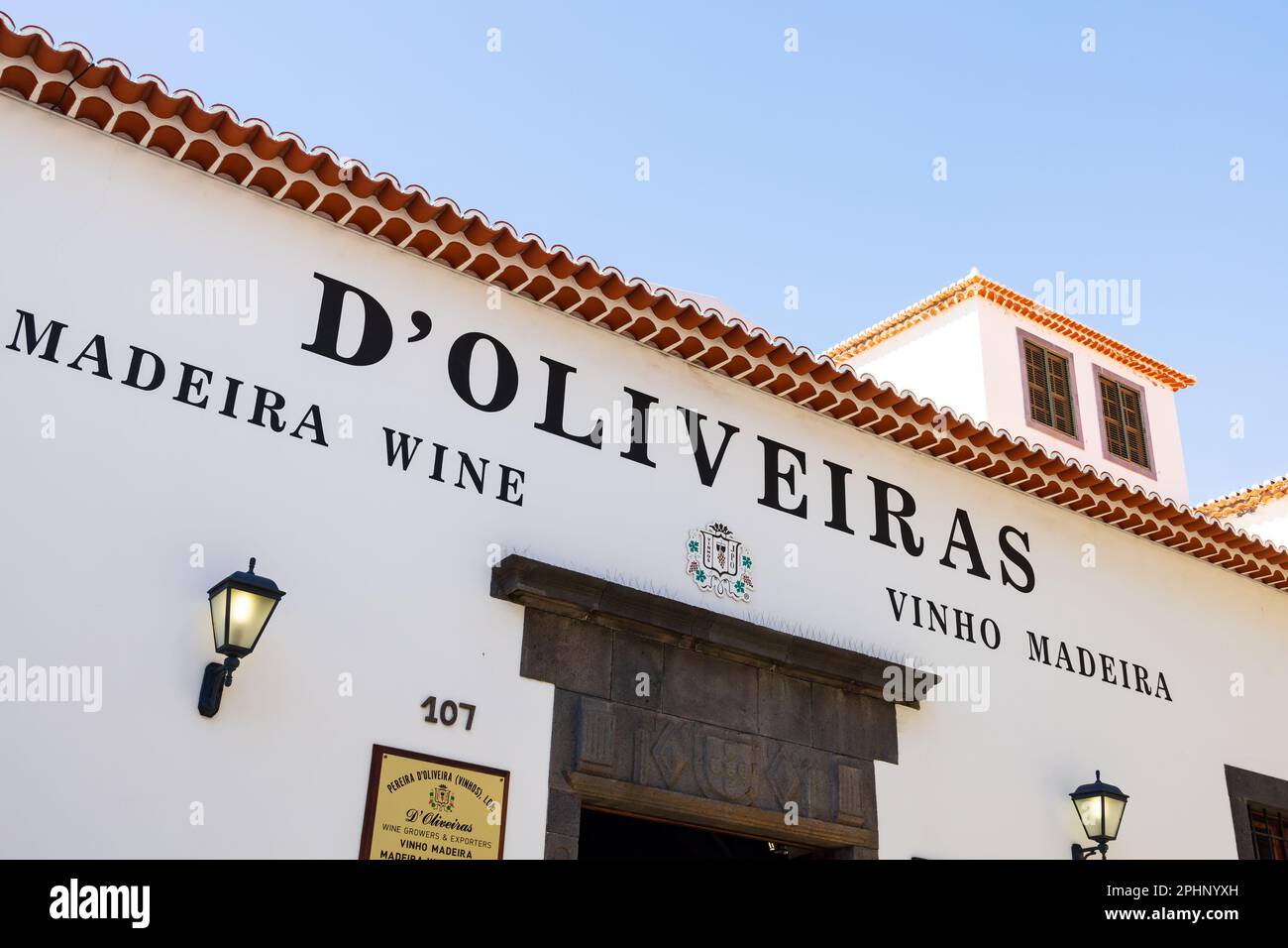 Negozio di vini di Pereira D'Oliveira Madeira, Rua dos Ferreiros, Funchal, Madeira, Portogallo Foto Stock