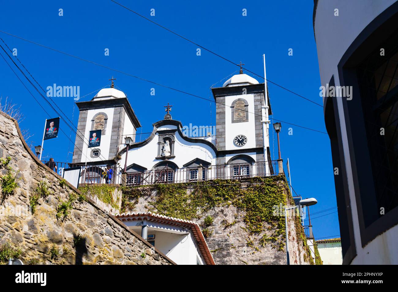 La Chiesa di nostra Signora del Monte, Igreja De Nossa Senhora Monte, Monte, Funchal, Madeira, Portogallo Foto Stock