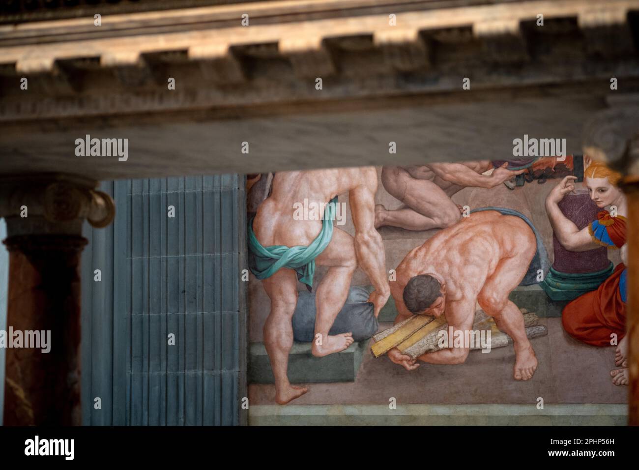 Martirio di San Lorenzo (1569) di Agnolo Bronzino nella chiesa di San Lorenzo a Firenze Foto Stock