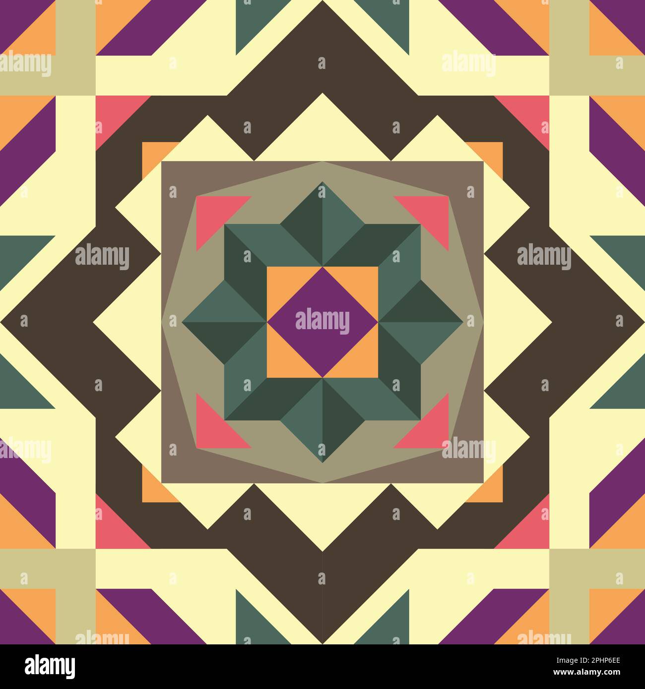 Vintage - retro pavimento & pareti piastrelle - cubani, piastrelle idrauliche, Encaustic piastrelle, e cemento piastrelle. Illustrazione Vettoriale