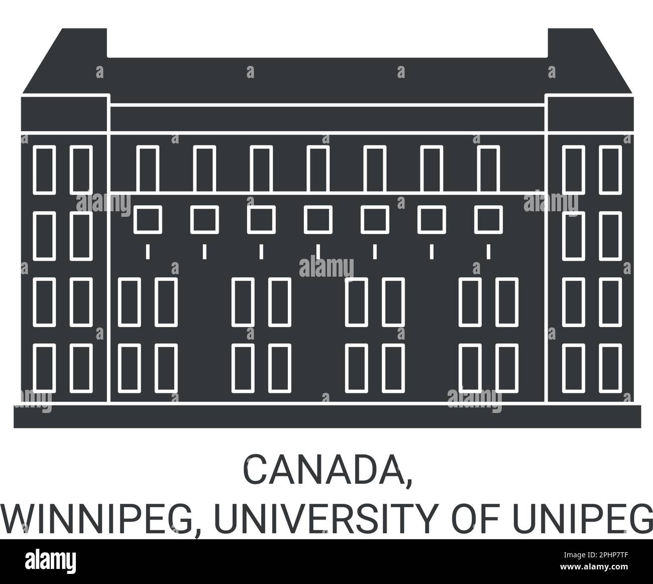 Canada, Winnipeg, University of Unipeg viaggio punto di riferimento vettore illustrazione Illustrazione Vettoriale