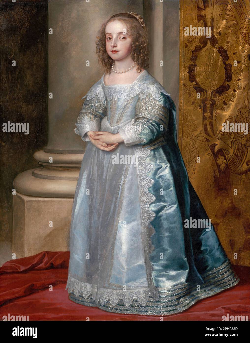 Principessa Maria (1631-1660), figlia di Carlo i di Anthony Van Dyck (1599-1641), olio su tela, 1637 Foto Stock