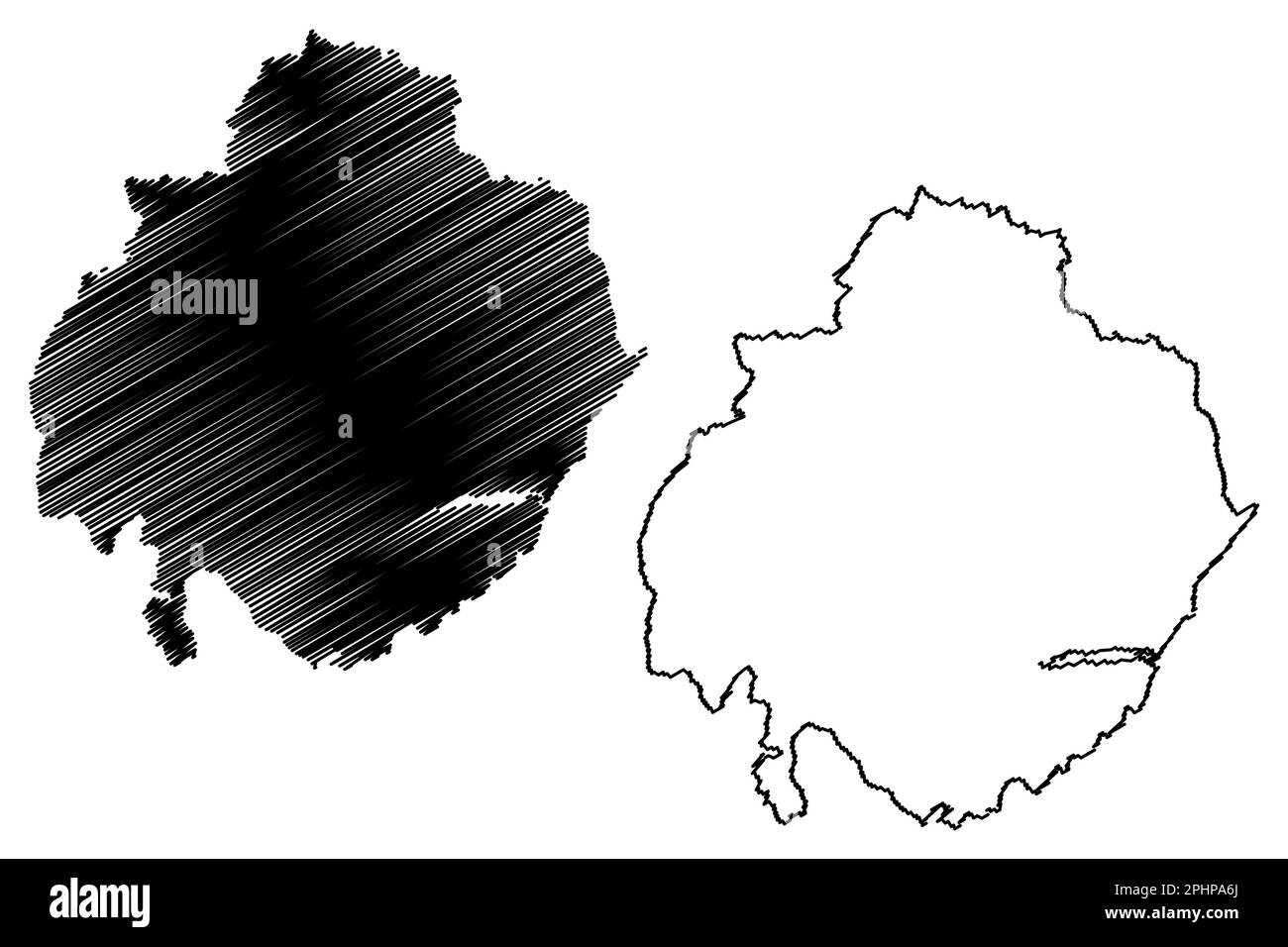 Teignbridge distretto non-metropolitano (Regno Unito di Gran Bretagna e Irlanda del Nord, contea cerimoniale Devon o Devonshire, Inghilterra) mappa vecto Illustrazione Vettoriale
