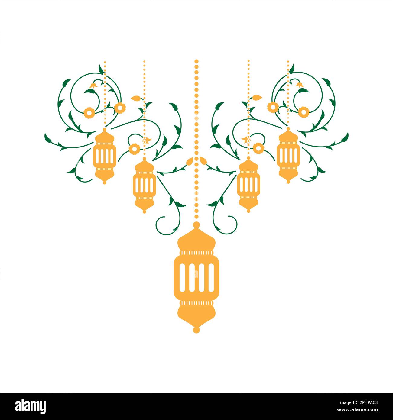 Curva delle Lanterne di Ramadan Kareem Foto Stock