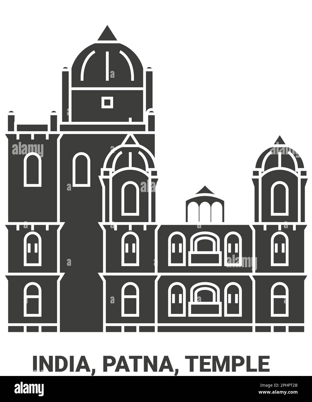 India, Patna, Viaggi Landsmark viaggio punto di riferimento vettoriale illustrazione Illustrazione Vettoriale