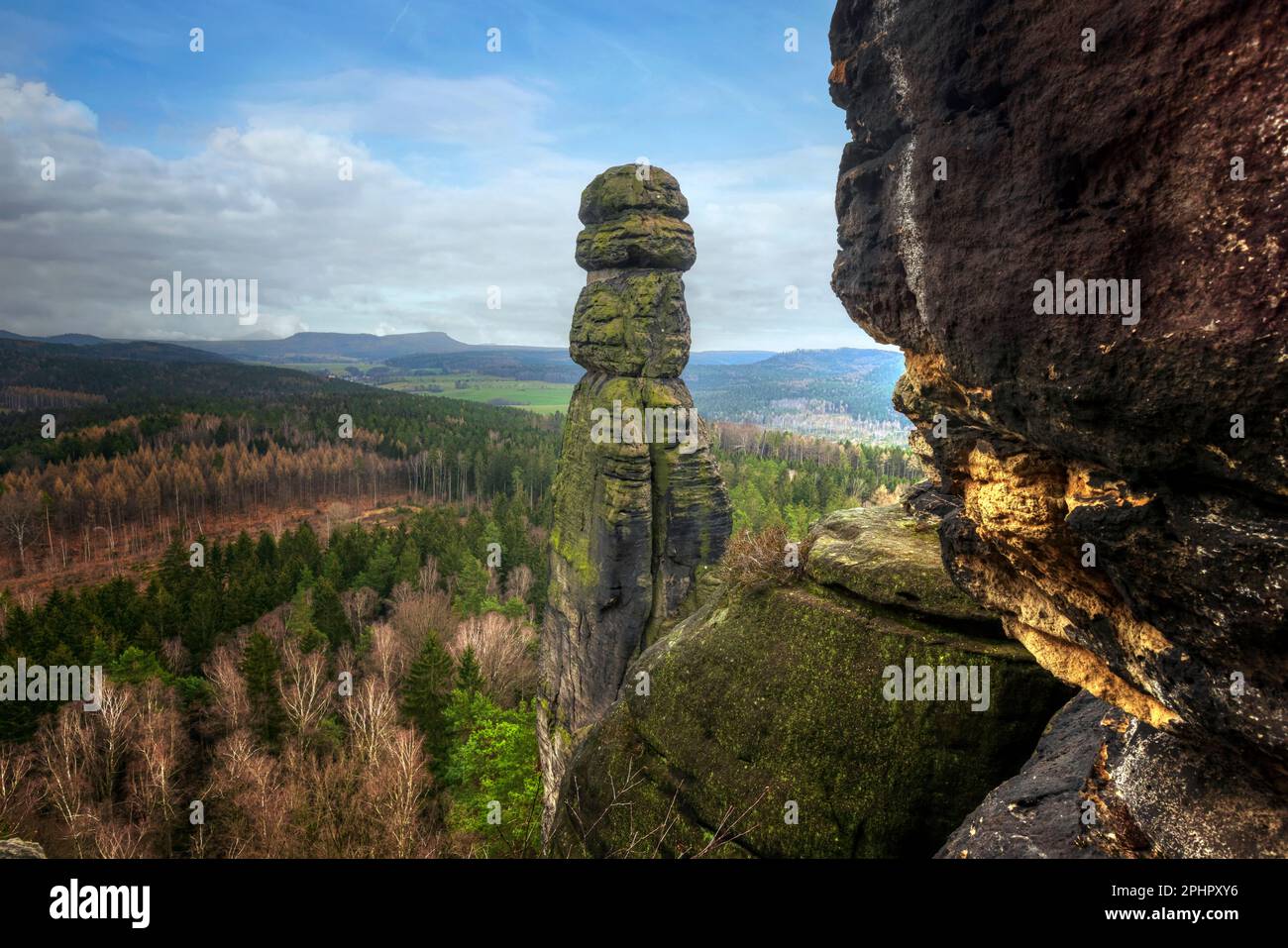 Pfaffenstein, Svizzera sassone, Sassonia, Germania Foto Stock