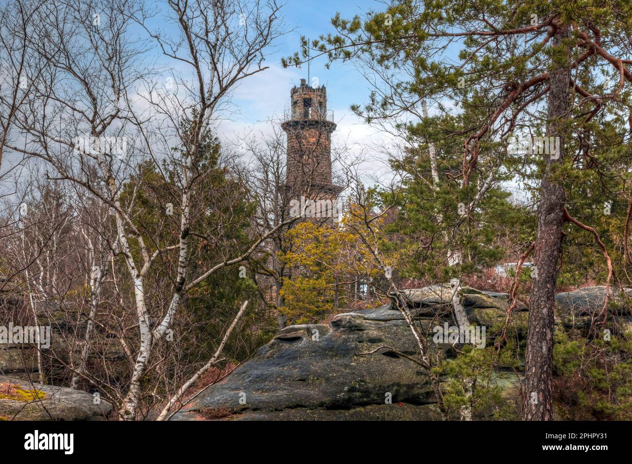 Pfaffenstein, Svizzera sassone, Sassonia, Germania Foto Stock
