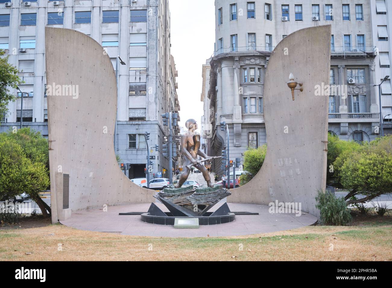 14 marzo 2023, Buenos Aires, Argentina: Monumento in omaggio ai veterani soldato e caduto nelle Malvinas, Falkland, guerra per il loro patriottismo in Foto Stock