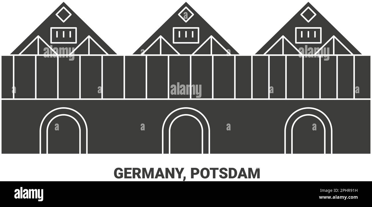 Germania, Potsdam viaggio punto di riferimento vettore illustrazione Illustrazione Vettoriale