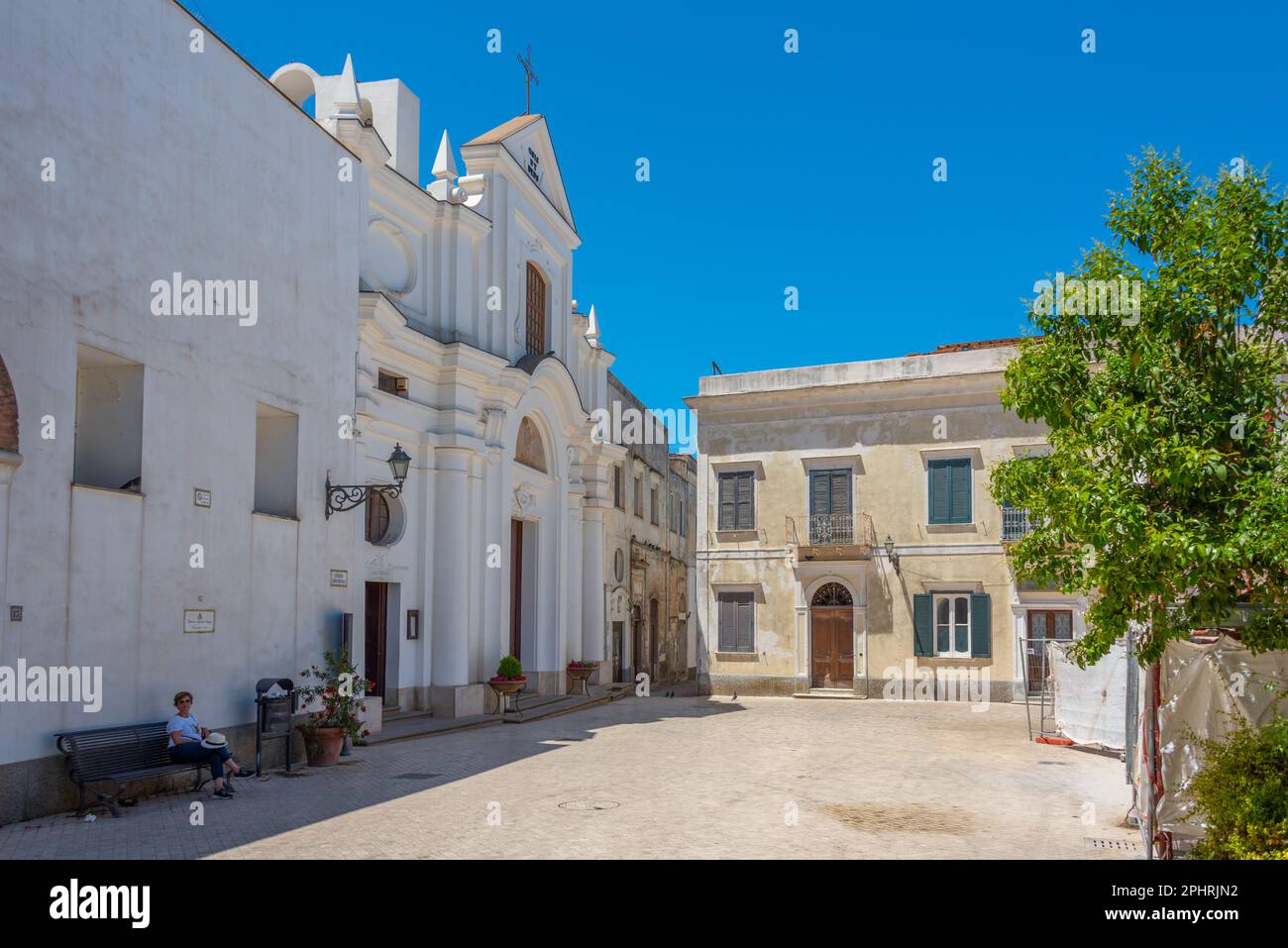 Chiesa di San Michele Arcangelo nel comune italiano di Anacapri. Foto Stock