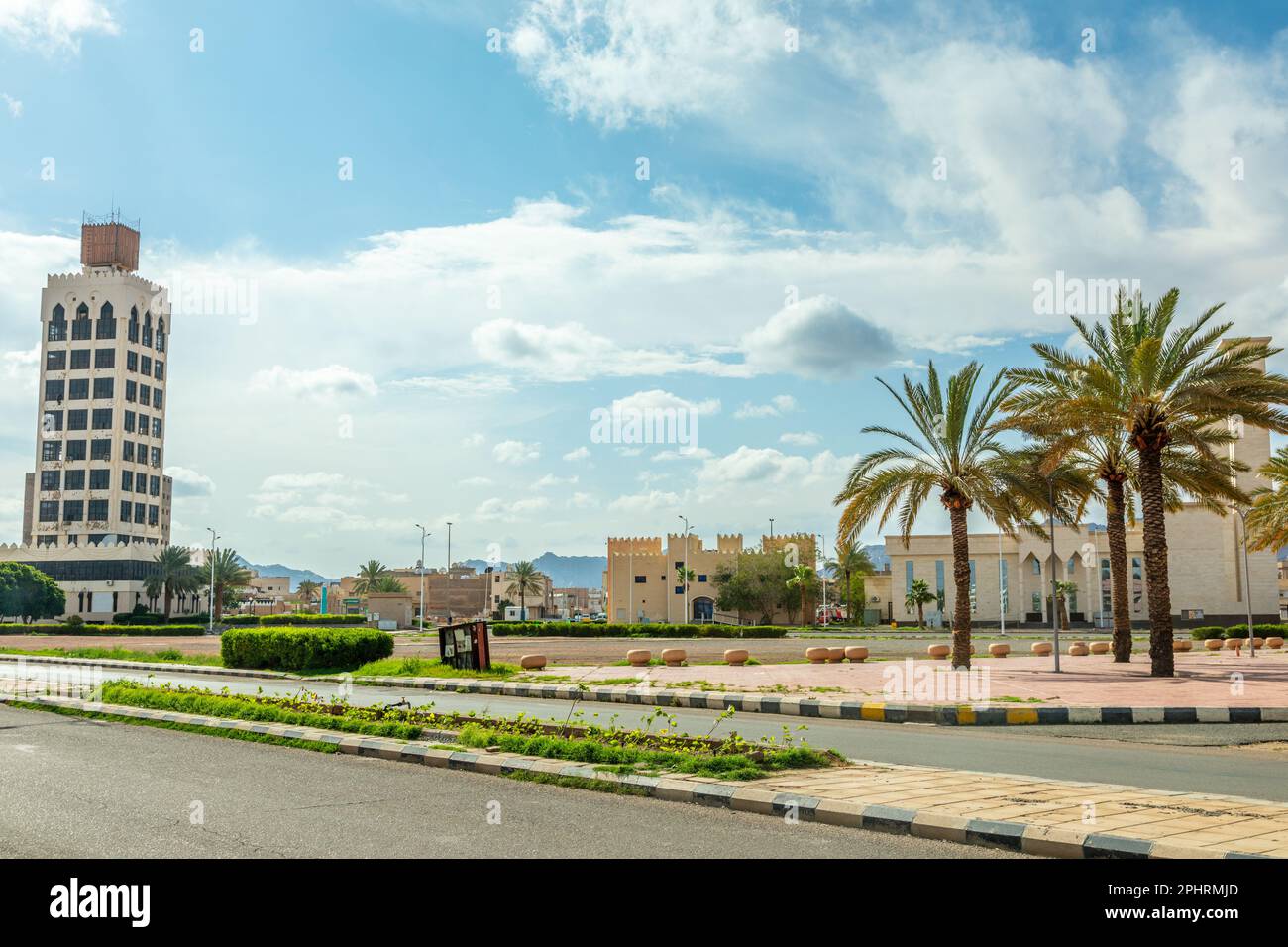 Hail piazza centrale della città, Hail, Arabia Saudita Foto Stock