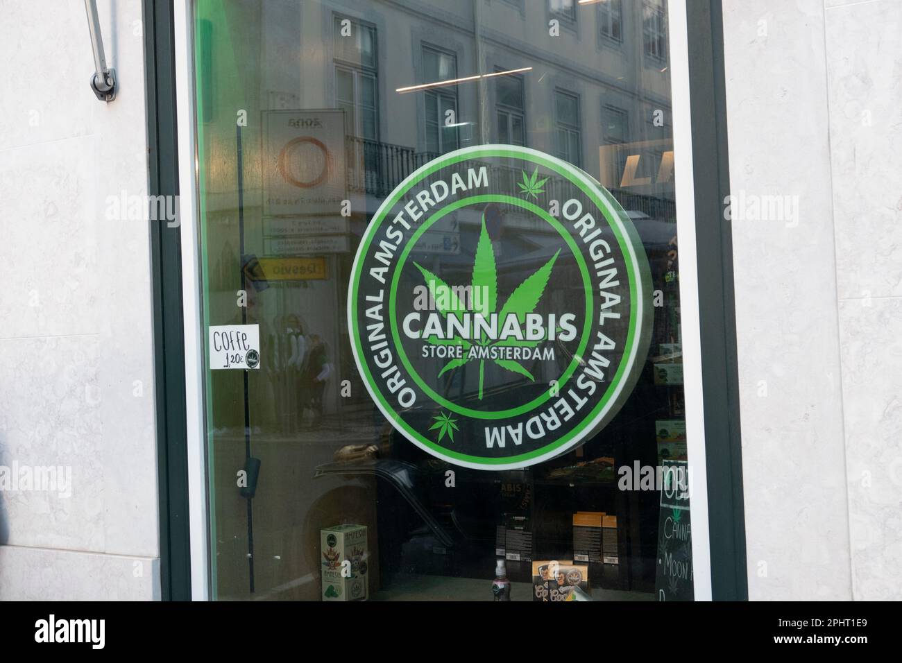 Negozio di cannabis a Lisbona. Foto Stock