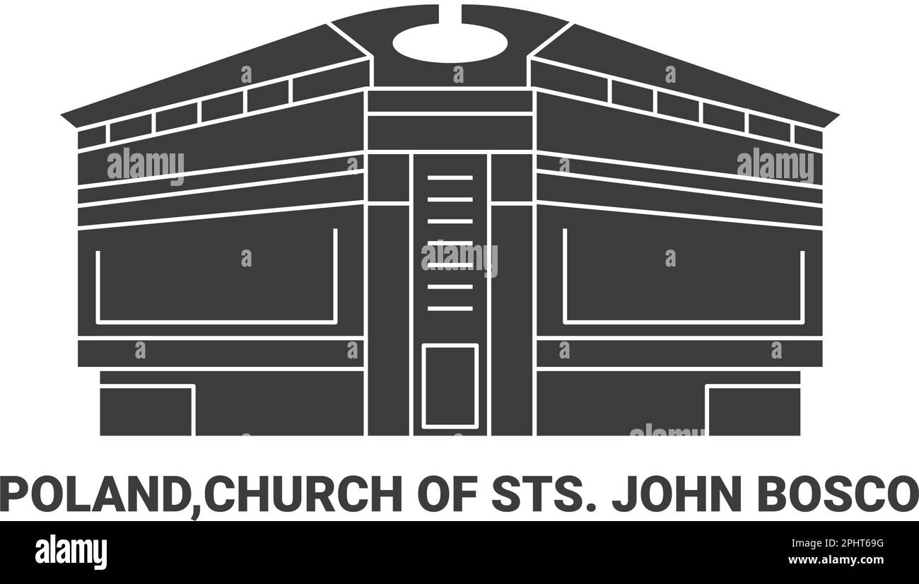 Polonia, Chiesa di S. John Bosco, illustrazione vettoriale del riferimento anatomico di viaggio Illustrazione Vettoriale