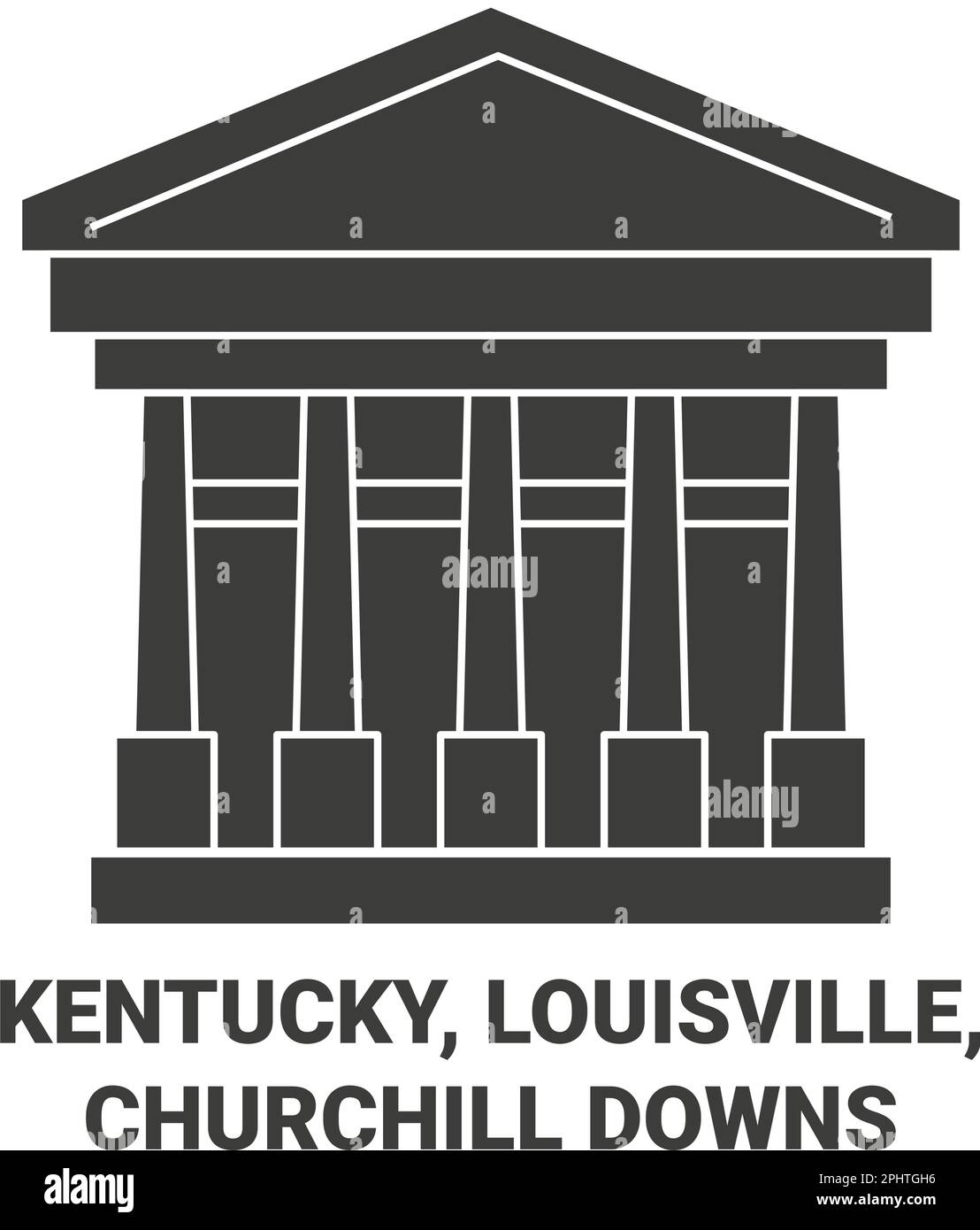 Stati Uniti, Kentucky, Louisville, Churchill Downs viaggio punto di riferimento vettore illustrazione Illustrazione Vettoriale