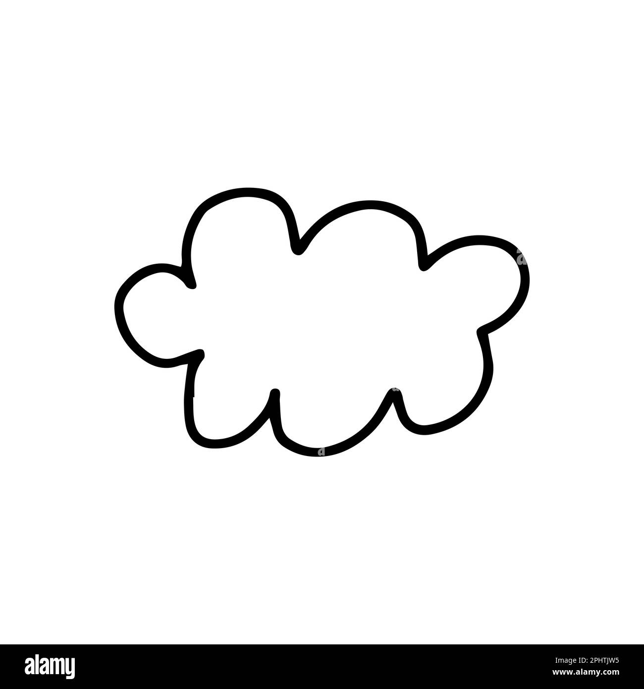 Vettore nuvola di Doodle Illustrazione Vettoriale