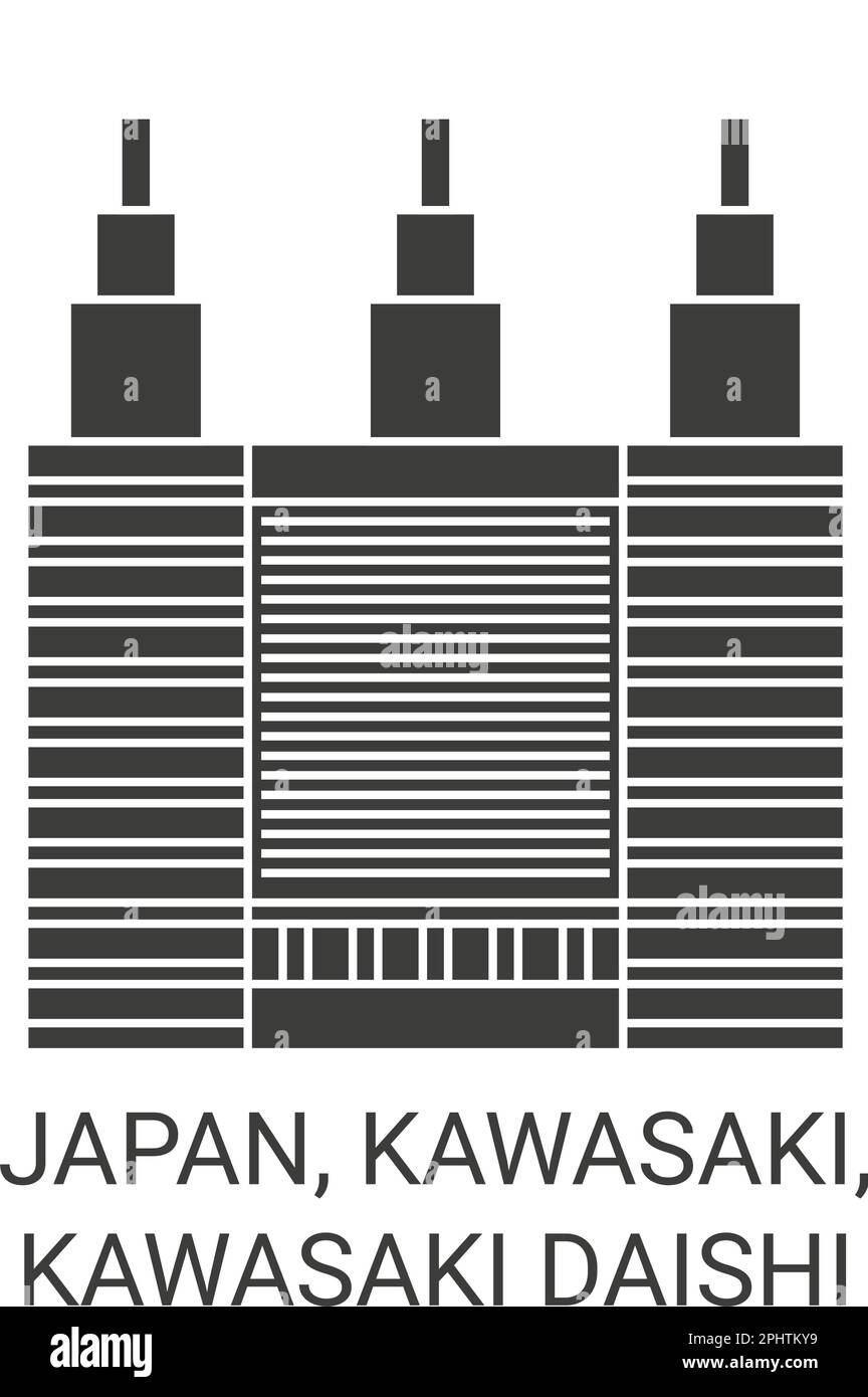 Giappone, Kawasaki, Kawasaki Daishi viaggio punto di riferimento vettore illustrazione Illustrazione Vettoriale