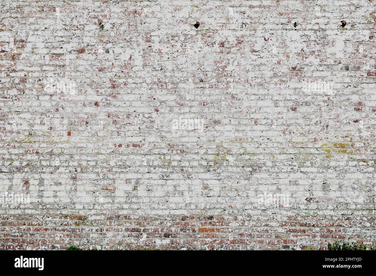 parete di fondo vintage marrone e bianco in mattoni Foto Stock
