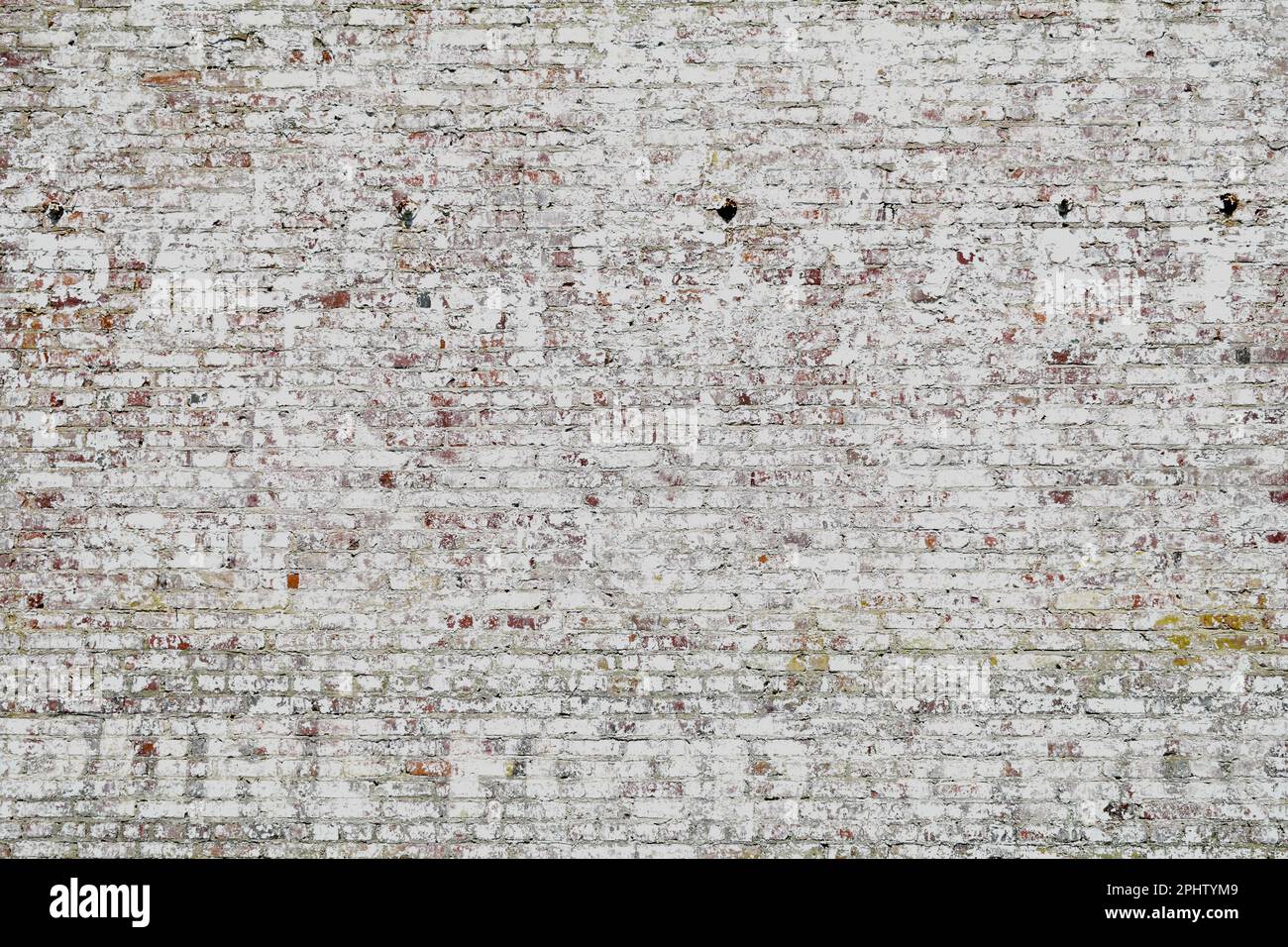 parete di fondo vintage marrone e bianco in mattoni Foto Stock
