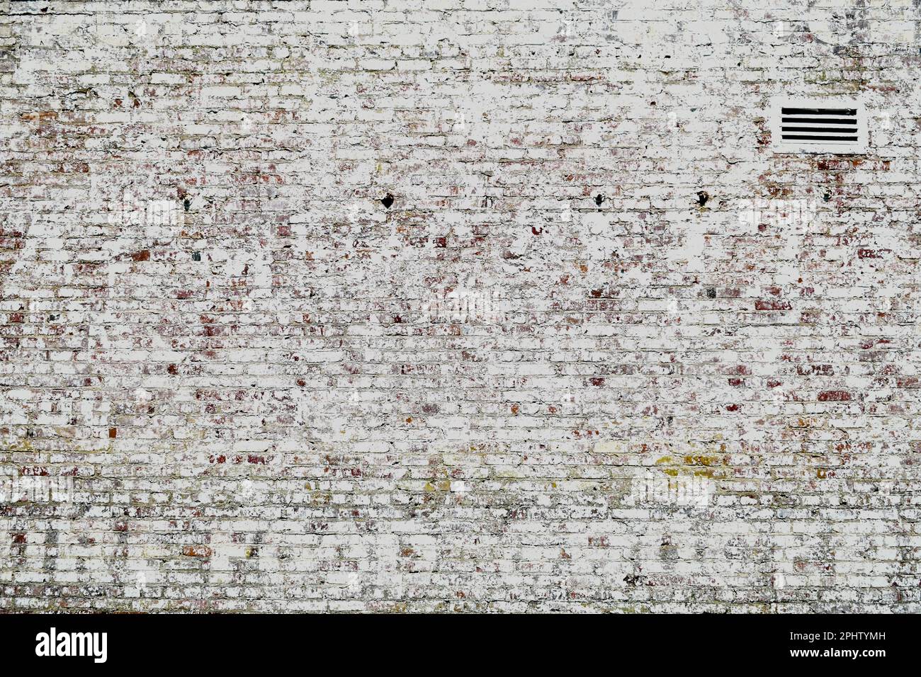 parete di fondo vintage marrone e bianco in mattoni Foto Stock
