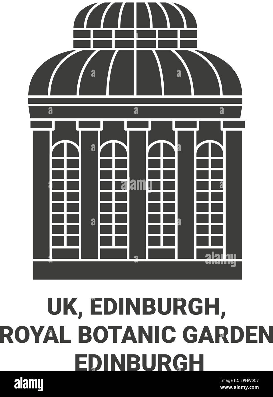 Inghilterra, Edimburgo, Royal Botanic Garden Edimburgo viaggio punto di riferimento vettore illustrazione Illustrazione Vettoriale