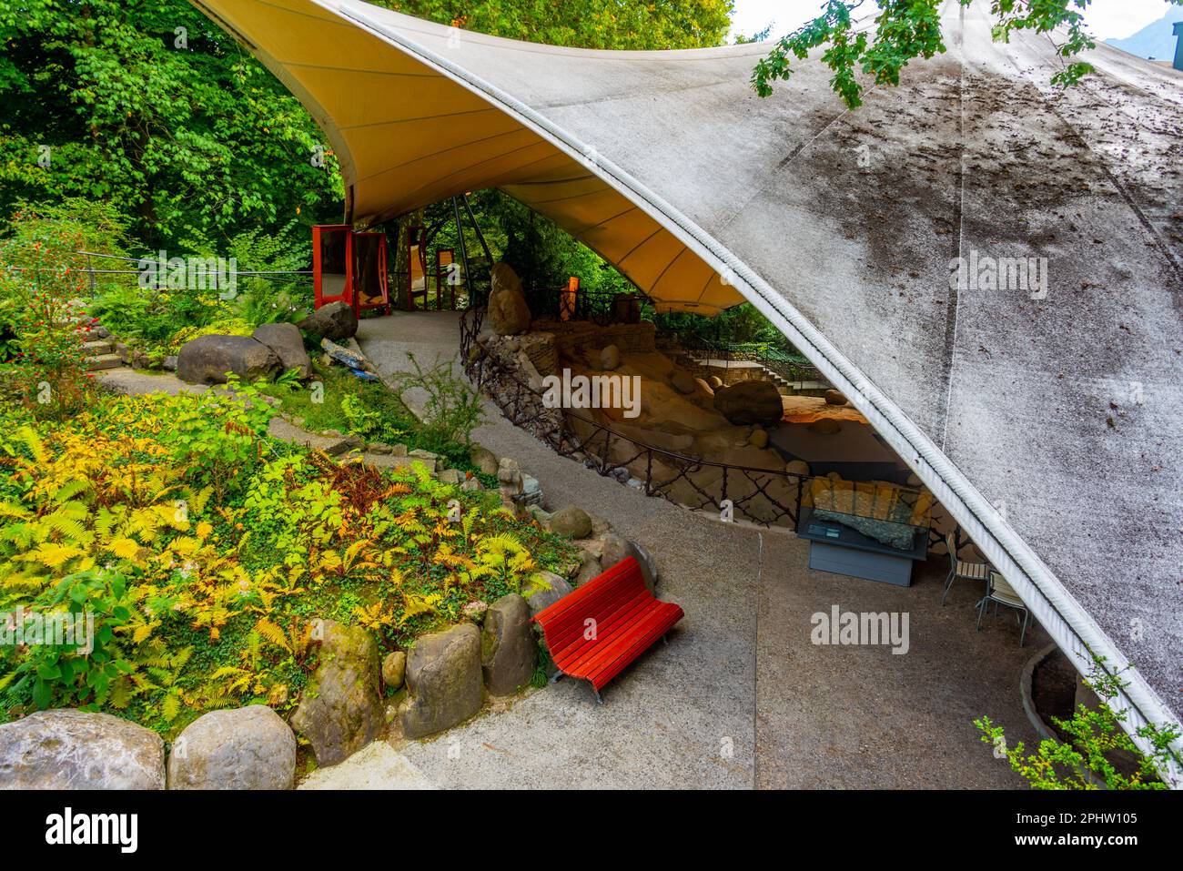 Giardino del ghiacciaio nella città svizzera di Lucerna. Foto Stock