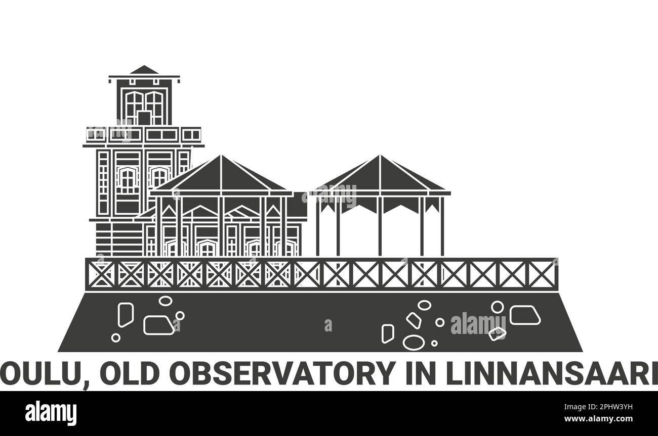 Finlandia, Oulu, Old Observatory a Linnansaari viaggio punto di riferimento vettoriale illustrazione Illustrazione Vettoriale Finlandia, Oulu, Old Observatory a Linnansaari viaggio punto di riferimento vettoriale illustrazione Illustrazione Vettoriale
