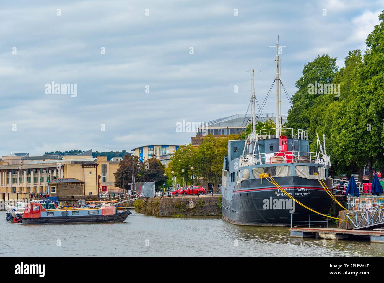 Riverside di Avon nella città inglese di Bristol. Foto Stock