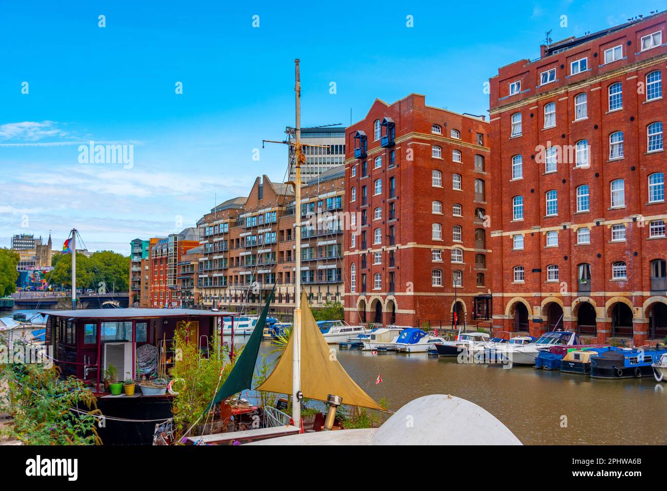 Riverside di Avon nella città inglese di Bristol. Foto Stock