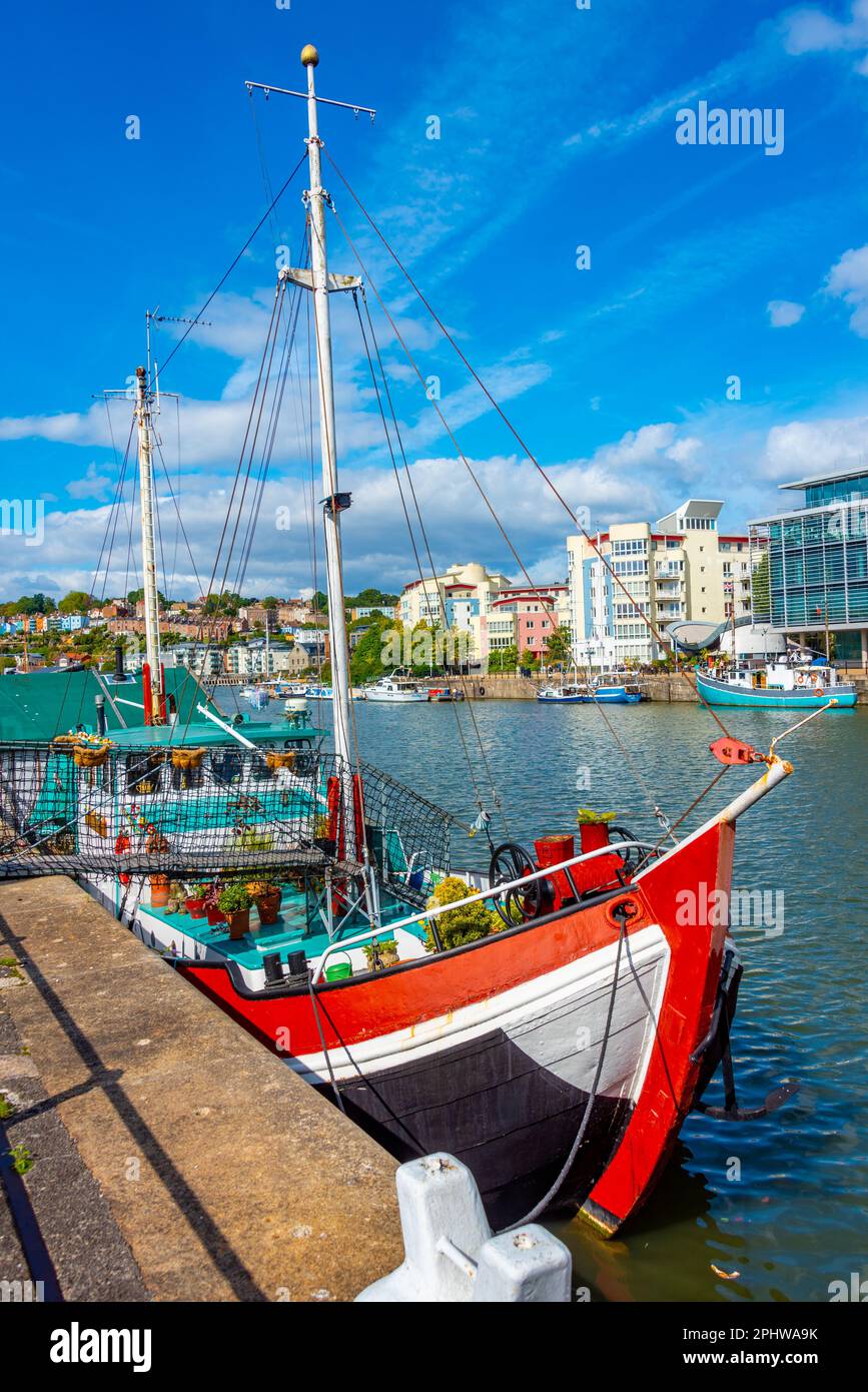 Riverside di Avon nella città inglese di Bristol. Foto Stock