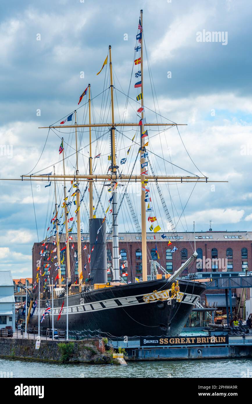 Nave museo SS Gran Bretagna nella città inglese Bristol. Foto Stock