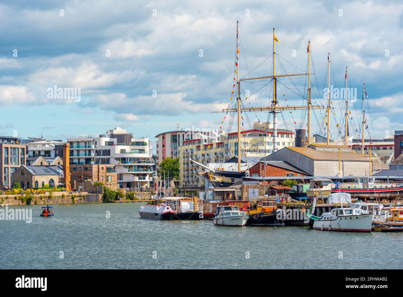 Riverside di Avon nella città inglese di Bristol. Foto Stock