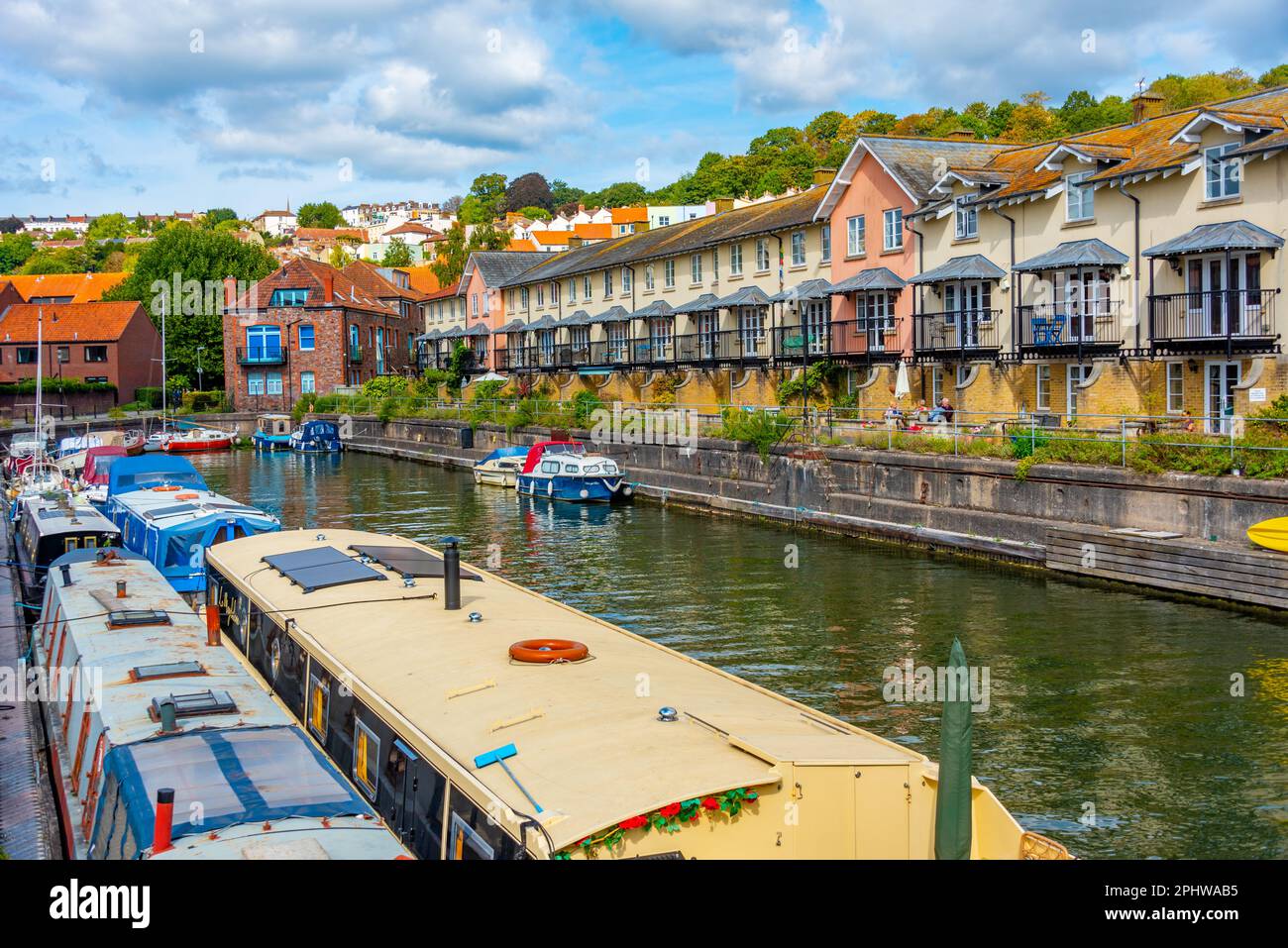Riverside di Avon nella città inglese di Bristol. Foto Stock