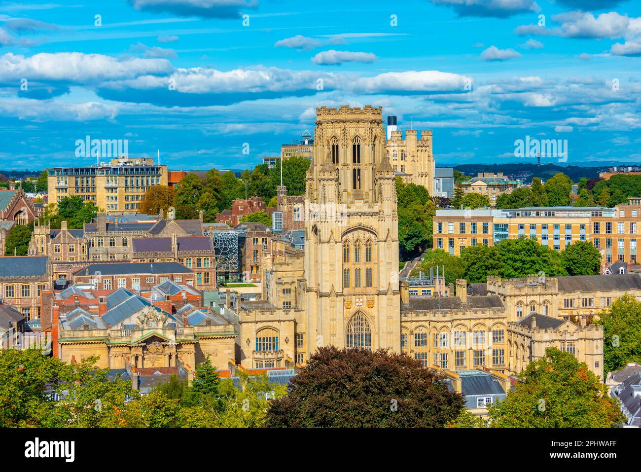 Wills Memorial Building Tower a Bristol, Inghilterra. Foto Stock