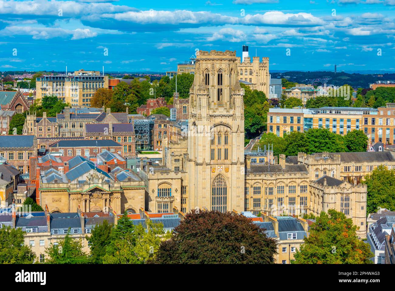Wills Memorial Building Tower a Bristol, Inghilterra. Foto Stock