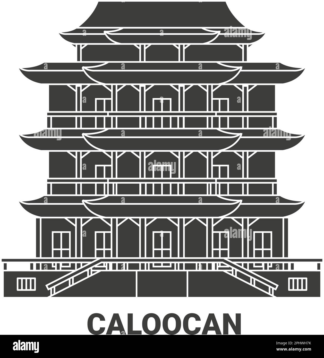 Messico, Caloocano viaggio punto di riferimento vettoriale illustrazione Illustrazione Vettoriale