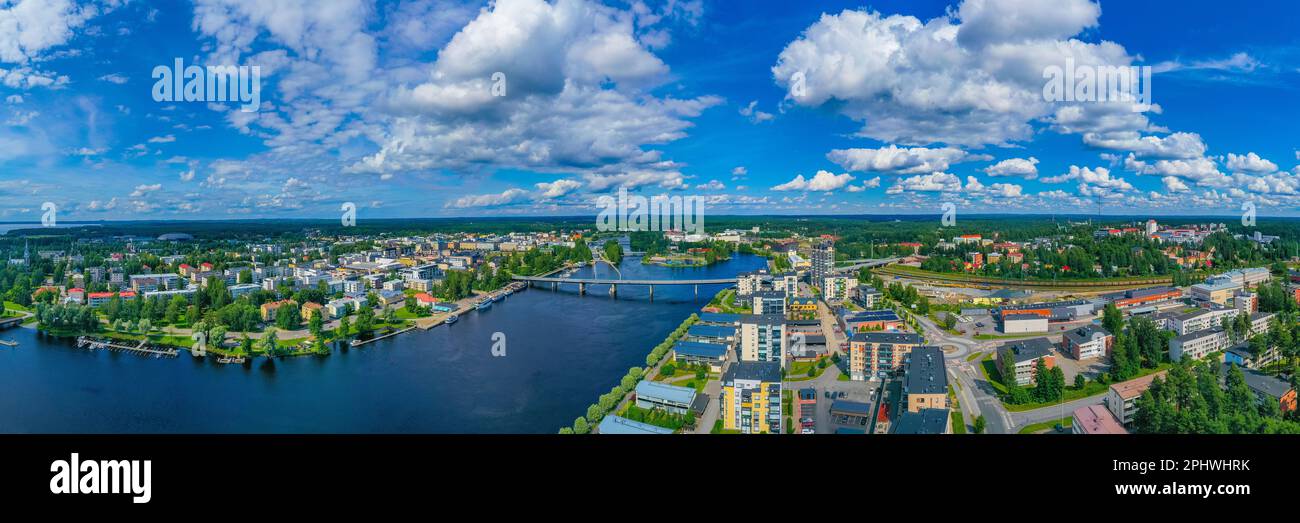 Riverside di pielisjoki a Joensuu in Finlandia. Foto Stock