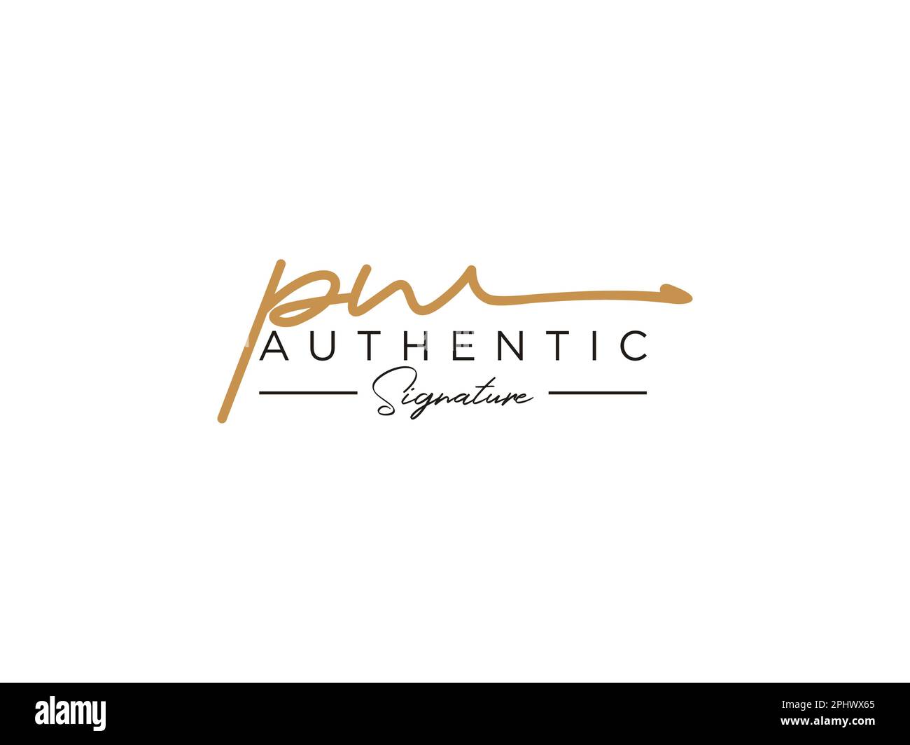 Vettore modello logo firma PW Letter Illustrazione Vettoriale