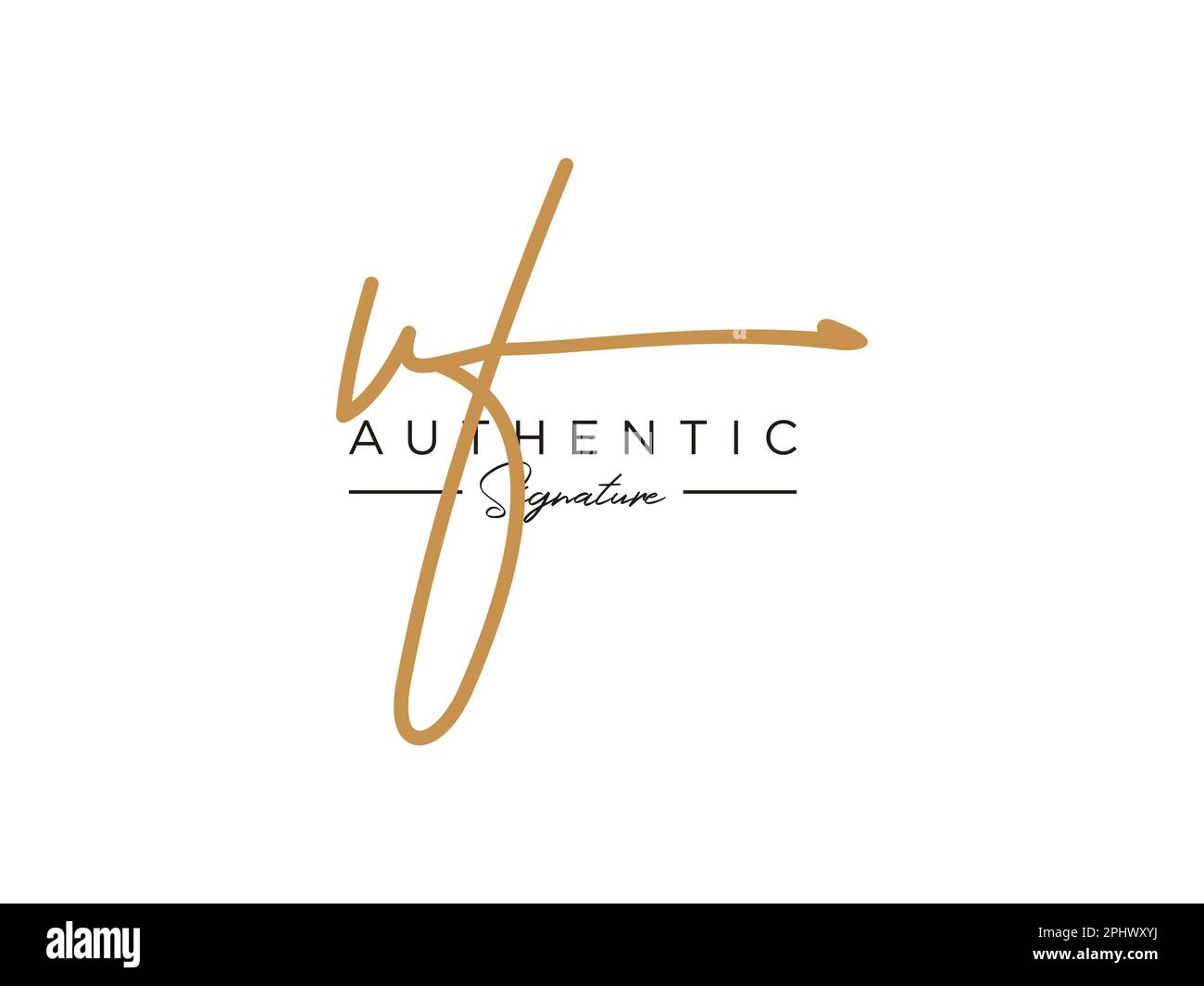 Vettore modello di logo della firma VF della lettera Illustrazione Vettoriale