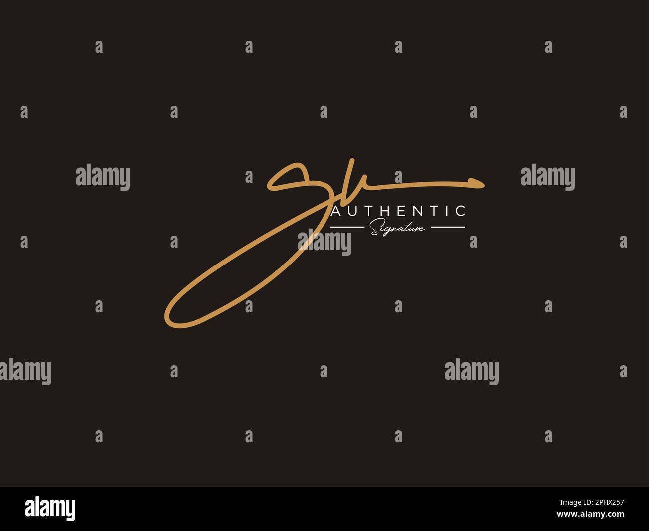 Vettore modello logo Signature lettera GV Illustrazione Vettoriale