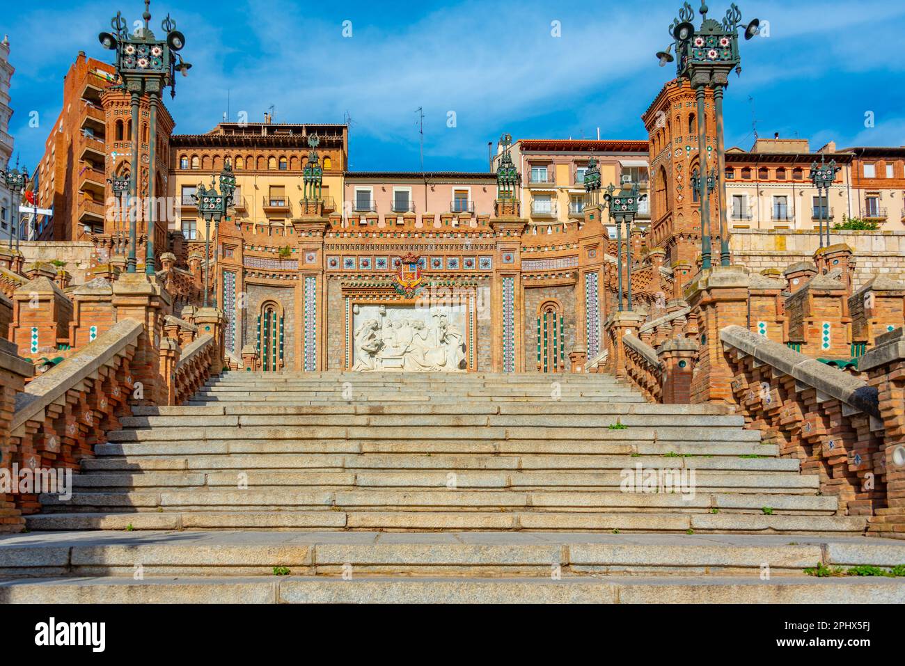 Scalinata del Ovalo nella città spagnola di Teruel. Foto Stock