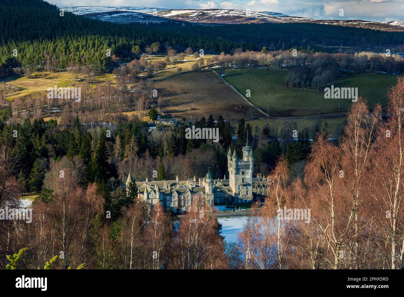 Il Castello di Balmoral in Royal Deeside, Aberdeenshire, Scozia. Foto Stock