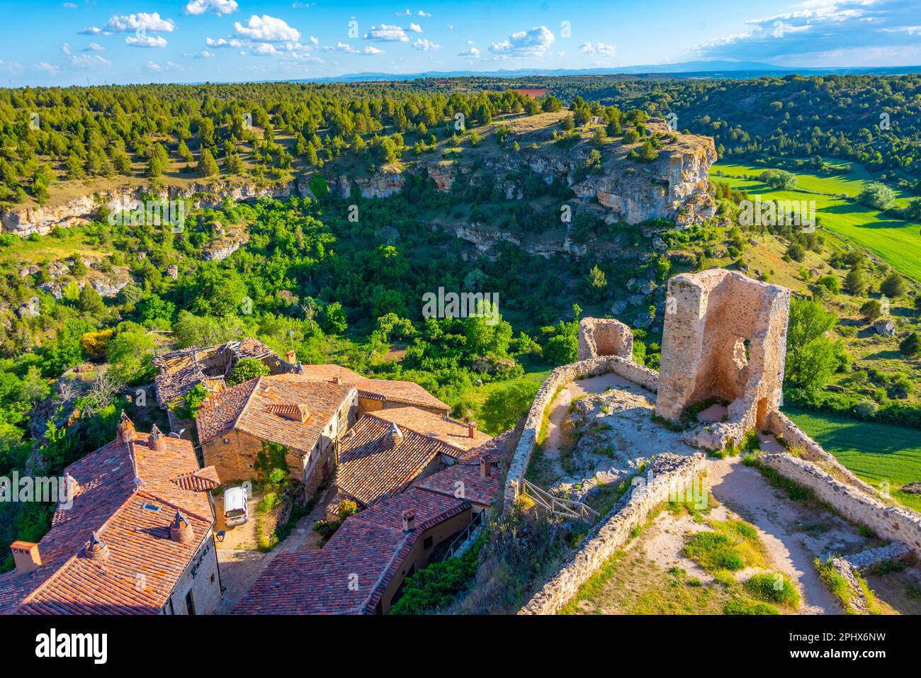 Castello di Berlanga de Duero in Spagna. Foto Stock