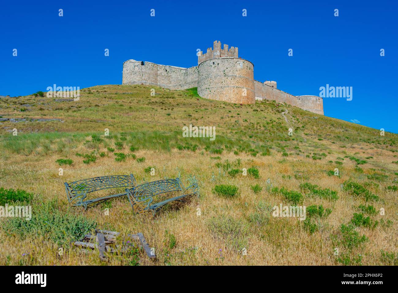 Castello di Berlanga de Duero in Spagna. Foto Stock