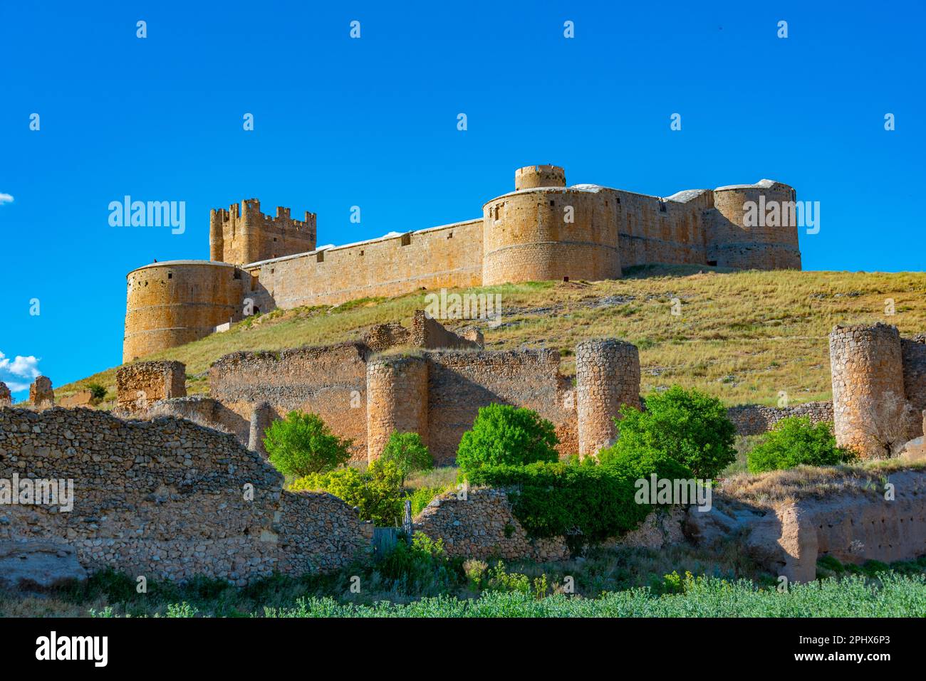 Castello di Berlanga de Duero in Spagna. Foto Stock