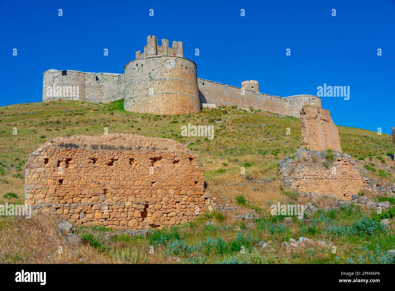 Castello di Berlanga de Duero in Spagna. Foto Stock